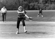 Softball player pitches, 1987