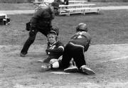 Softball Catcher makes a play, 1990