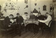 Beta Theta Pi members play chess, 1892