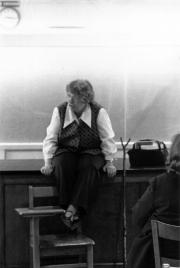 Priestley Award recipient Margaret Mead in class, 1971