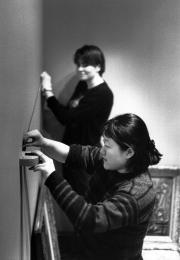 Preparing an exhibit, 1998