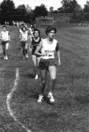 Helen Turner runs cross country, 1986