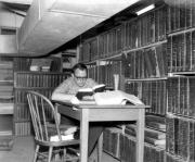 Student studying in Bosler Hall, c.1965