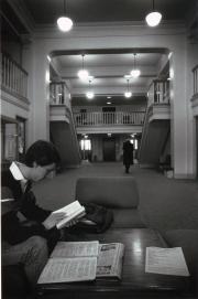 Student studying in Bosler Hall, c.1985