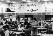 Students in the HUB Dining Hall, c.1980