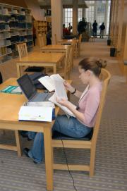 Waidner-Spahr Library Blumberg reading area, 2002