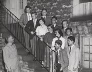 President Edel with International students, c.1950