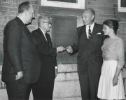 President Rubendall returns key to Metzger Trustees, 1963