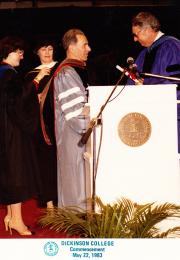 Julius Held receives Honorary Degree, 1983