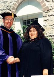 Maria Johnson at Commencement, 1989