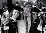 Two students at Commencement, 1996