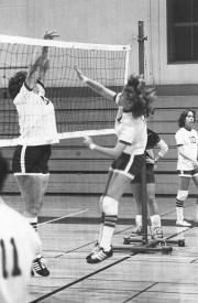 Volleyball scrimmage, c.1975