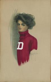 Drawing of a College Girl, 1908