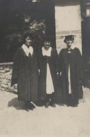 Three Students at Commencement, c.1920