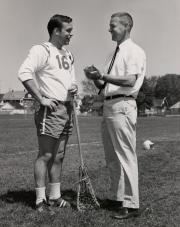Men's Lacrosse Coach with Captain, 1967