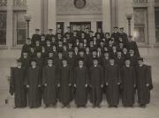 Class of 1911 outside Bosler Memorial Library, 1911