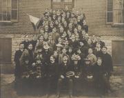 Prep School Class of 1900 outside South College, 1900