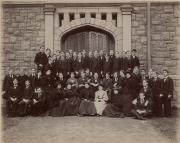 Class of 1900 outside Denny Hall, 1896