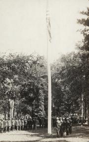 Flag raising, c.1920