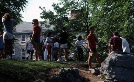 Students on campus, c.1982