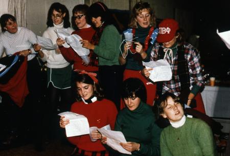 Pi Beta Phi members at holiday event, c.1983