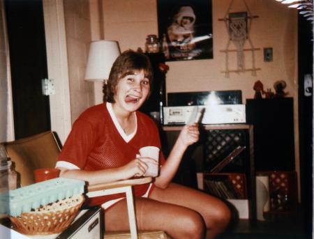 Making a funny face, c.1983