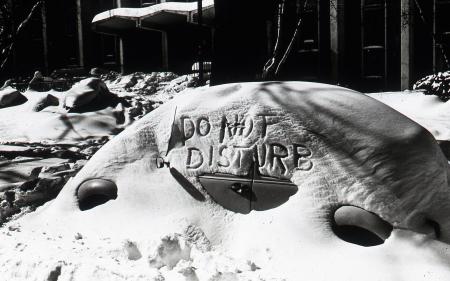 Car covered in snow, c.1983