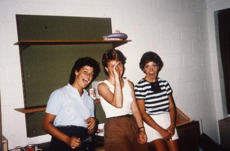 Three students in a dorm, c.1984