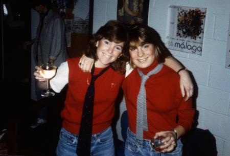 Students share a drink, c.1985