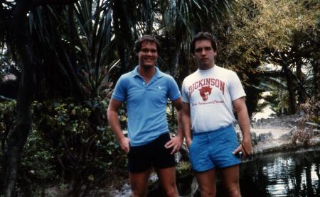 Two students on break, c.1985