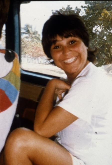 Student smiles on a trip, c.1985