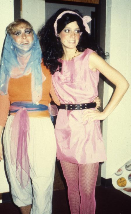 Students wear colorful costumes, c.1985