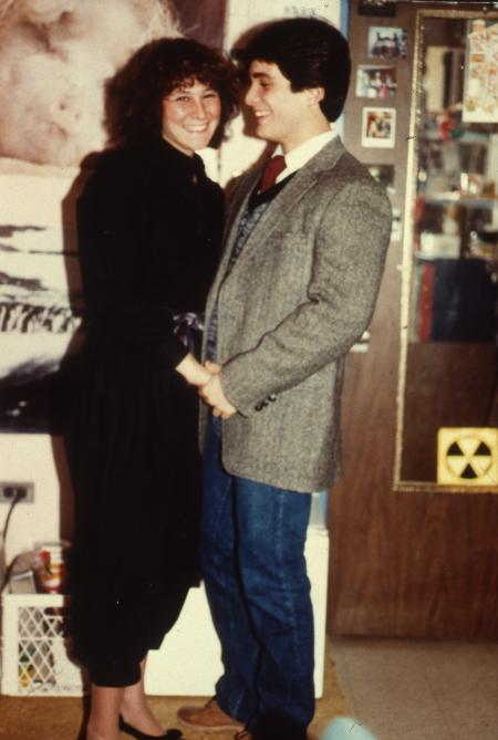 Two students smile, c.1985