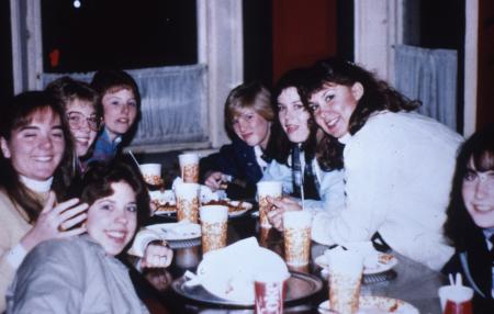 Students share a meal, c.1986