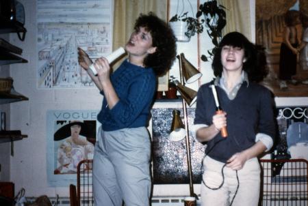 Two students sing, c.1986