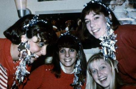 Students show Christmas spirit, c.1986