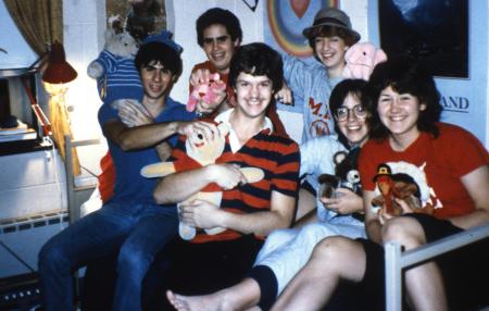 Students with furry friends, c.1987