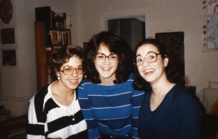 Three students smile, c.1987