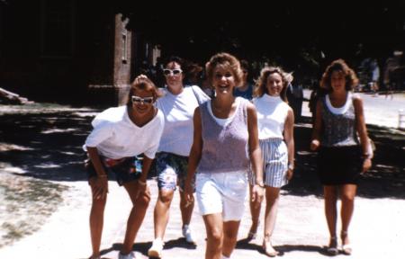 Students take a stroll, c.1987