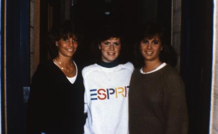 Three students, c.1987