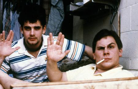 Two guys show the Vulcan salute, c.1990