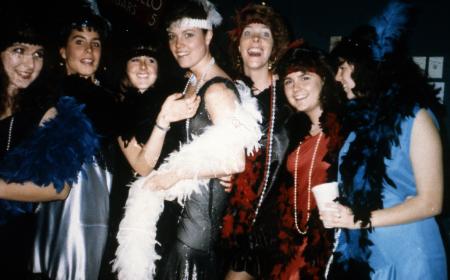 Girls dressed as flappers, c.1990