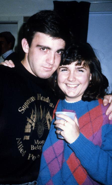 Two students smile, c.1990