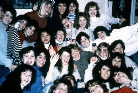 Students take a picture, c.1990