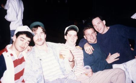 Five guys pose for the camera, c.1990