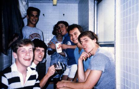 Students drink together, c.1990