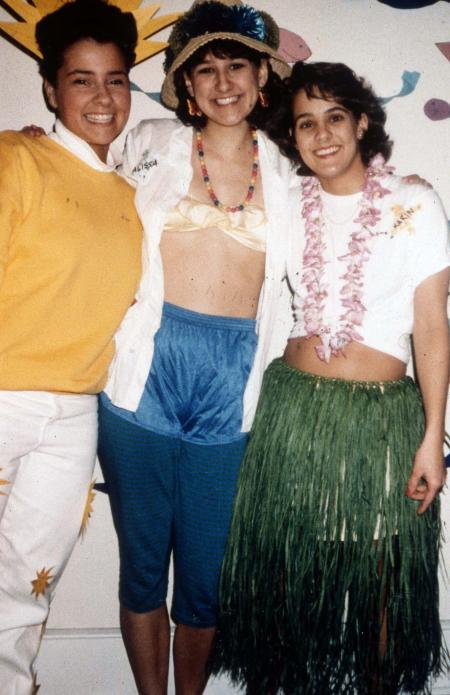 Students ready for a luau, c.1991