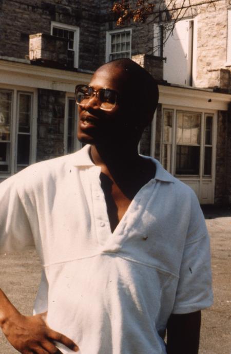 Student poses, c.1992