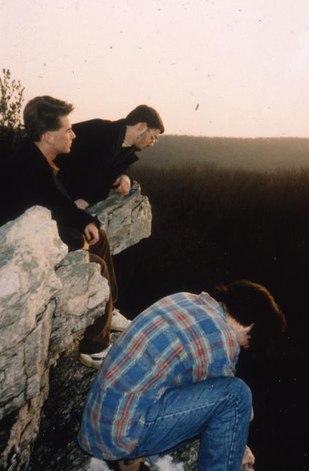 Three Students at Hawk Watch, c.1992