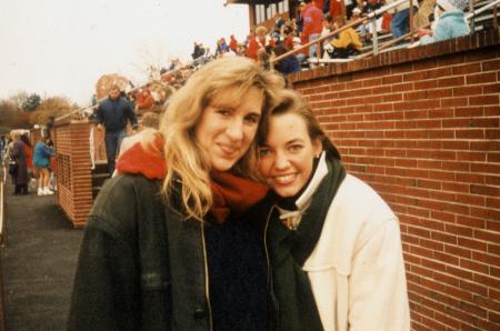 Friends at a football game, c.1993